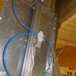 Dust flap - conversion from electrical to electropneumatic control